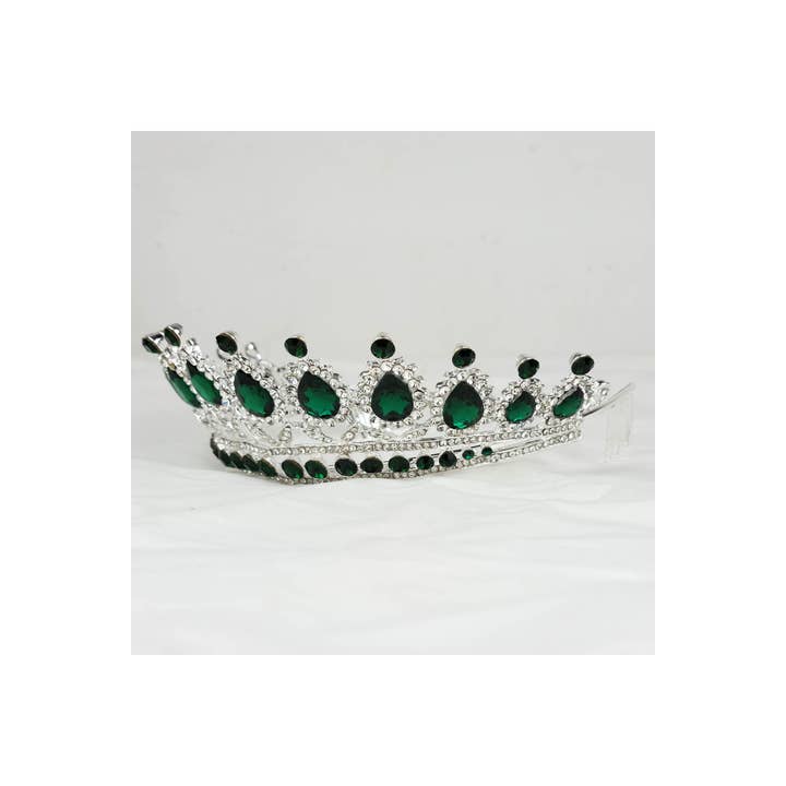 Chicas - Wholesale Tiara - Women's - One Size Fits All Metal Tiara With Jewel Rhinestones HT879-26