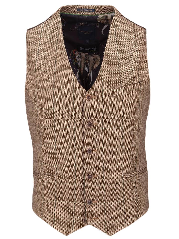 Chaleco de tweed a cuadros para venta al por mayor de GUIDE LONDON