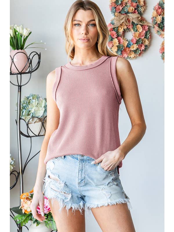 HEIMISH - Vendita all'ingrosso Canotta - Donna - TOP URBANO A COSTINE SENZA MANICHE ET7276-118