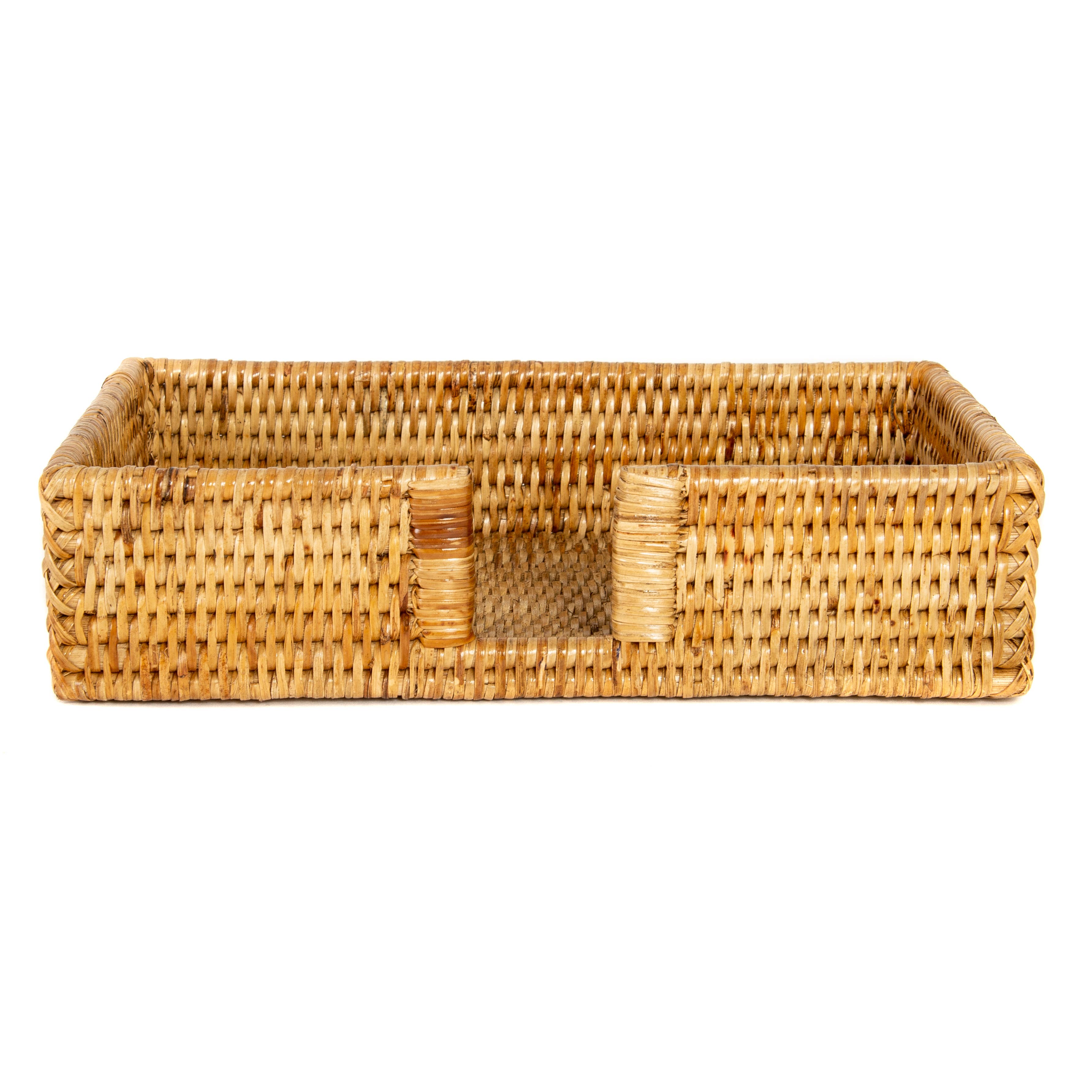 Artifacts Trading Company – wholesale Napkin holder – Rattan Guest Towel Holder with Cutout – Napkin Tray0