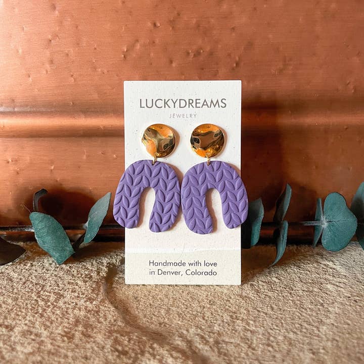 LuckyDreams - Wholesale Dangle Earrings - Clay Earrings- The Beth- Hypoallergenic- Lightweight - Handmade- Statement Jewelry1