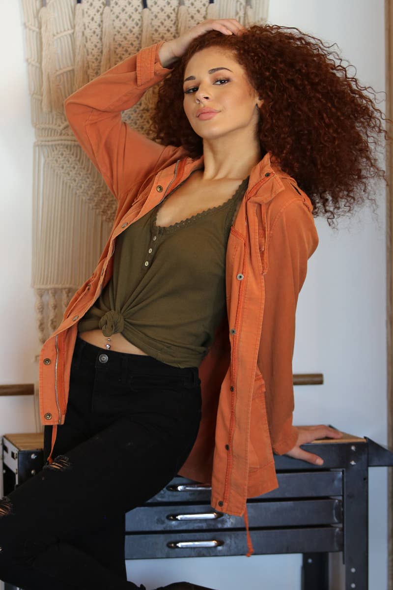 ANGIE - Wholesale Jacket - Women's - SJ629-ASIS TENCEL UTILITY JACKET18