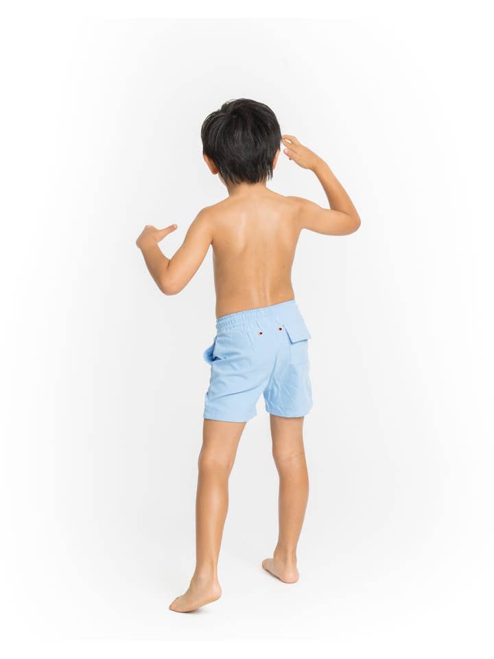 Fiola Rose Swim - Wholesale Swim Shorts - Kids - Boy's Swim Trunks in Sky Blue1