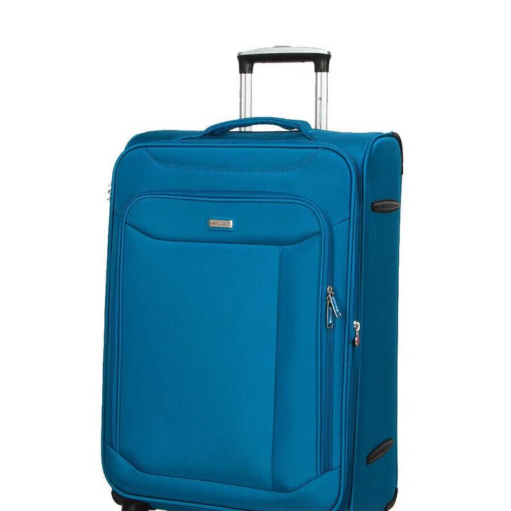 Infinity Leather (Upperclass Fashions Ltd) – wholesale Luggage – Soft Lightweight Dual 4 Wheel Suitcase Luggage