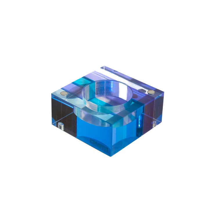 Canetti Design Group Inc. – Suporte de vela por atacado – Suporte para Velas de Chá com Íman às Riscas - Conjunto de 3 - 5 Cores10