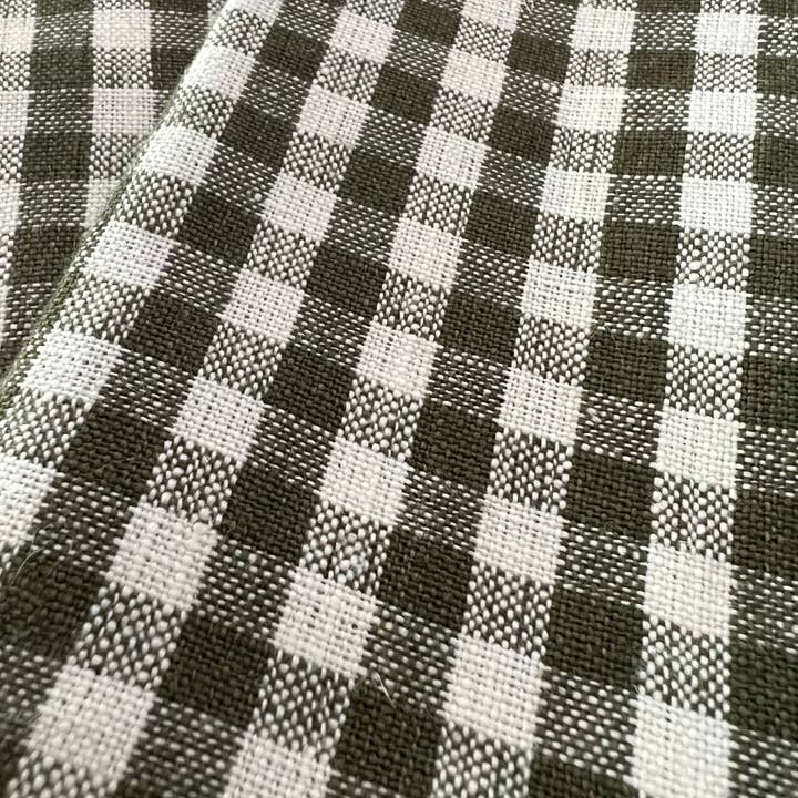 Heirloomed Collection - Wholesale Dinner & Cloth Napkin - Linen Dinner Napkin - Woven Mini Gingham in Olive4