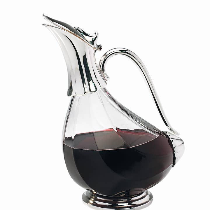 Traditionele wijnkaraf verzilverd voor wholesale door Roberts and Dore