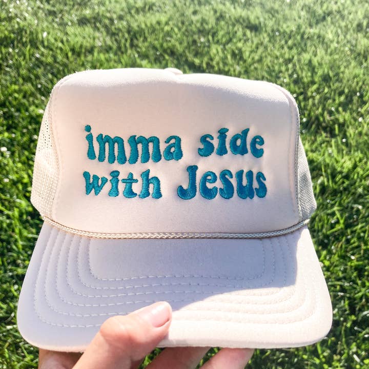 South + Main - Vente Casquette de camionneur – femme - Chapeau de camionneur Imma Side with Jesus