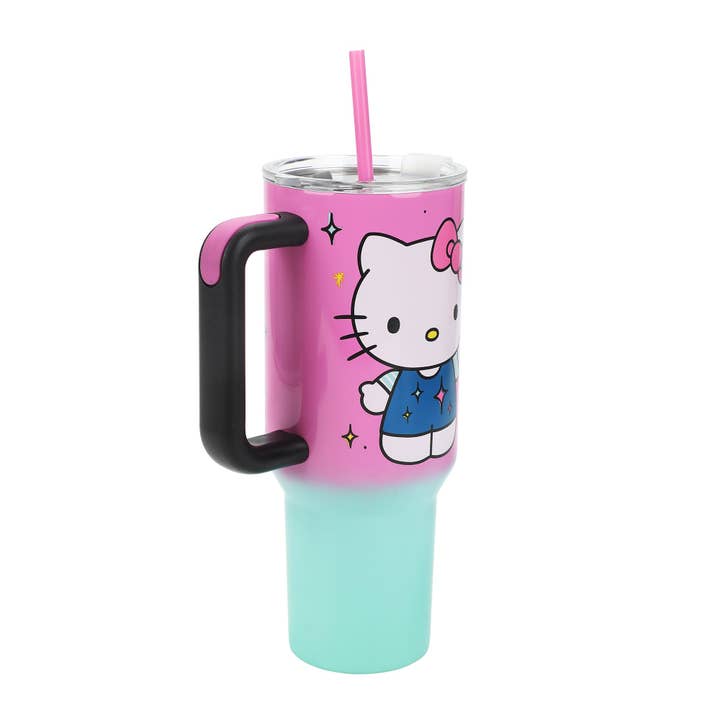 Bioworld Merchandising - Wholesale Insulated Mug/Tumbler - Hello Kitty Never Lose Your Sparkle 40 oz Stainless Steel Tumbler2