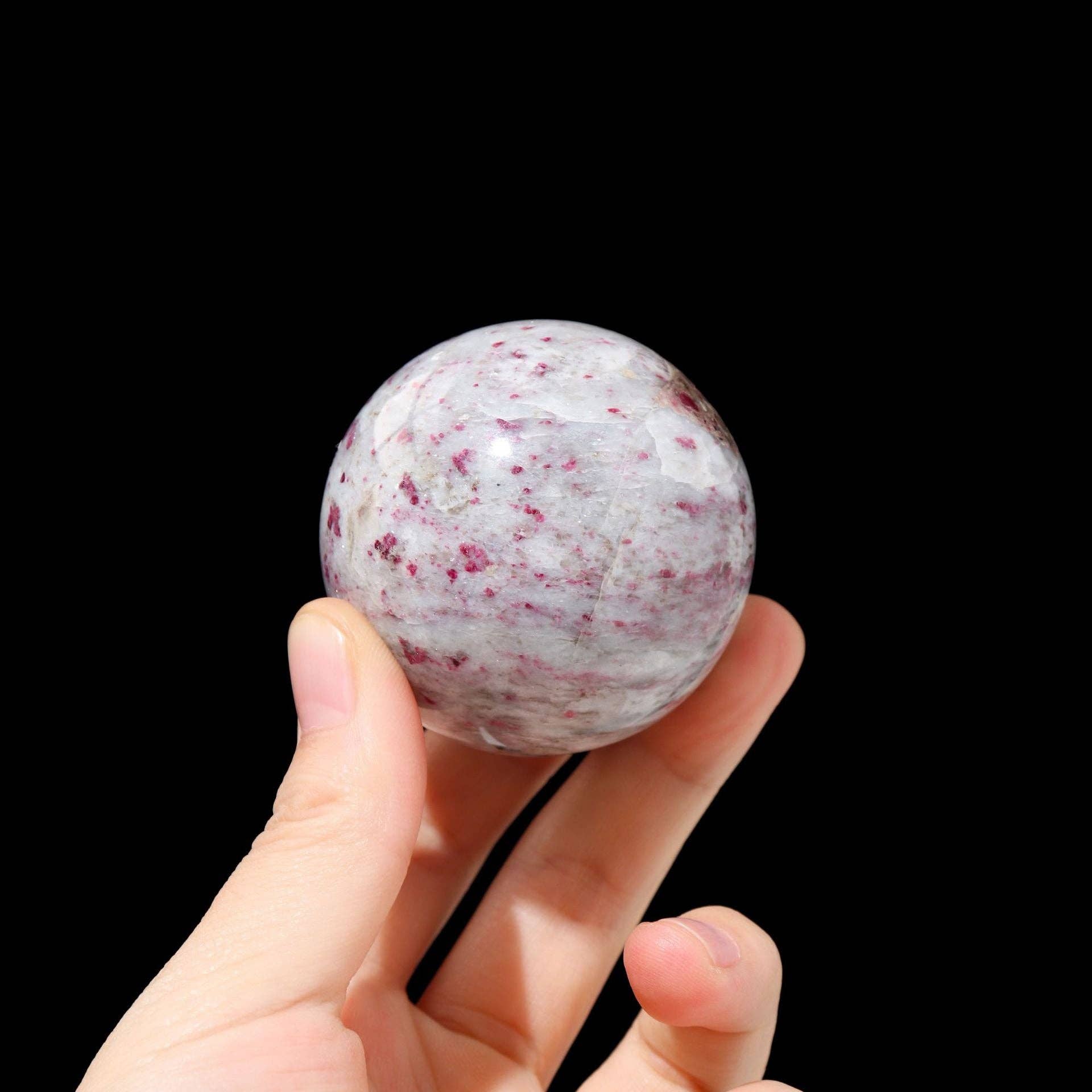 Moon Rituals - Wholesale Spiritual Stone/Crystal - Exquisite Plum Tourmaline Sphere - Healing Crystal, Meditation, Decorative Sphere2