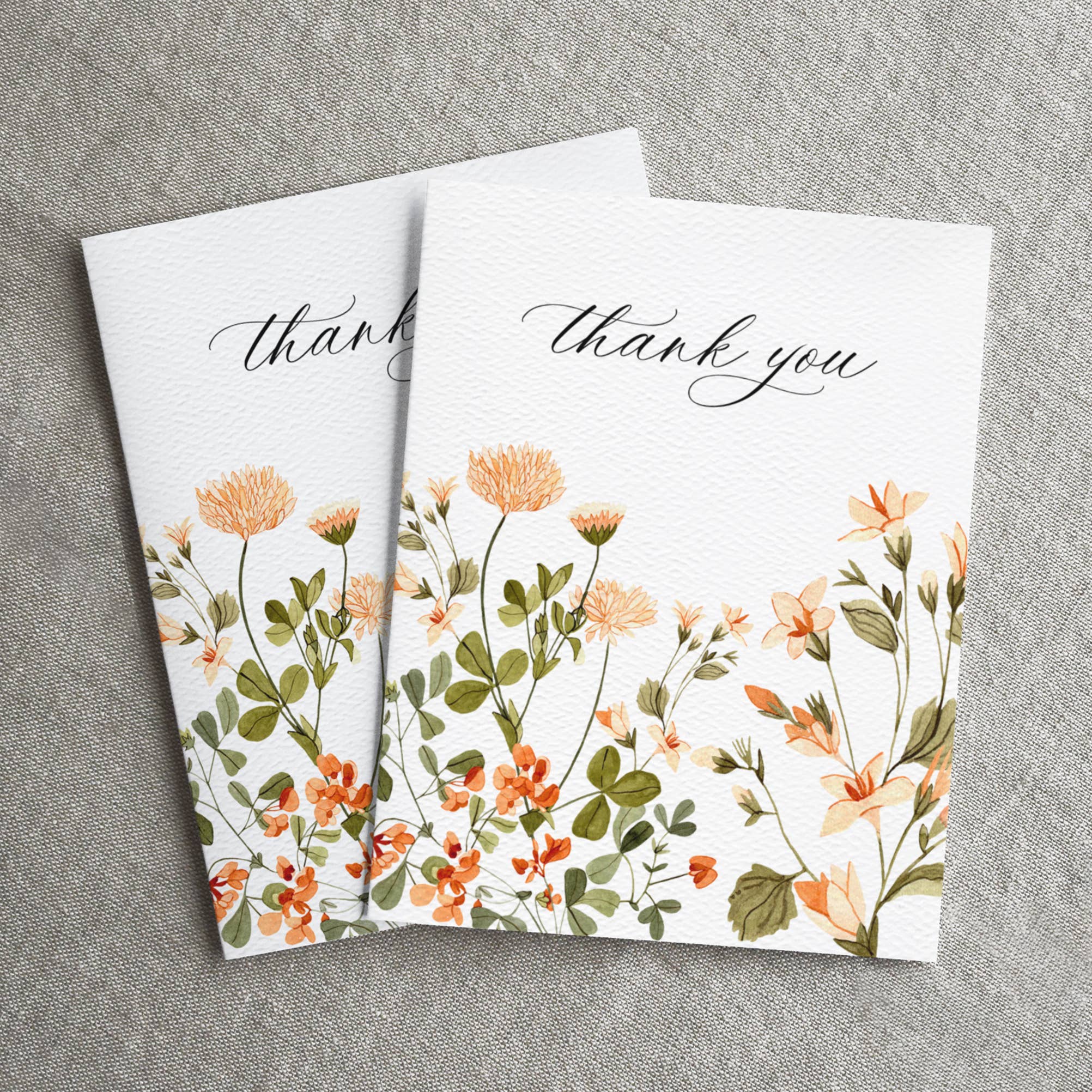 Blue Thistle - Wholesale Thank You Card - Thank You Floral Greeting Card, Plant thanks, Greenery2