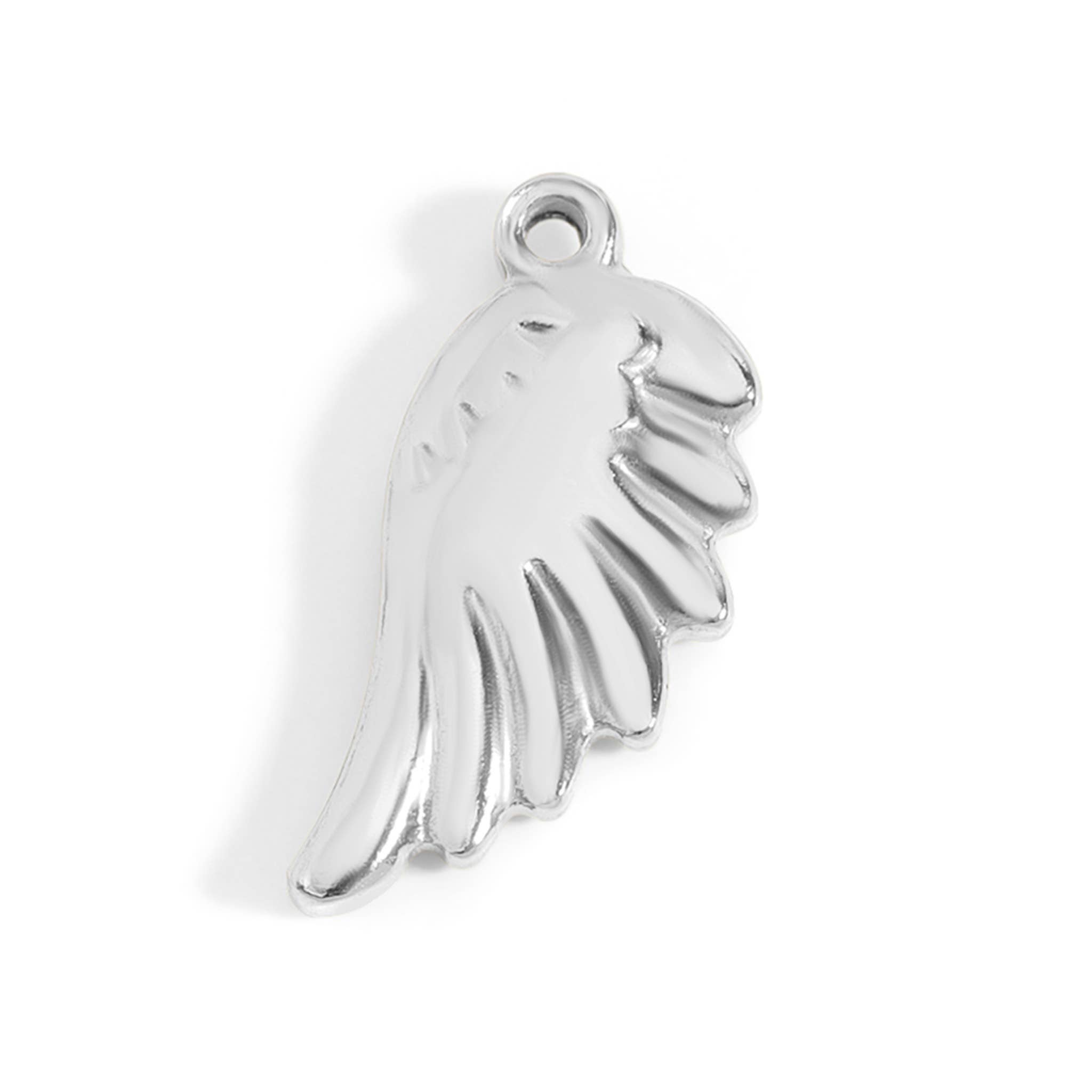 WJW - Wholesale Individual Charm/Pendant - 18K Gold PVD Stainless Steel Small Angel Wing Charm1