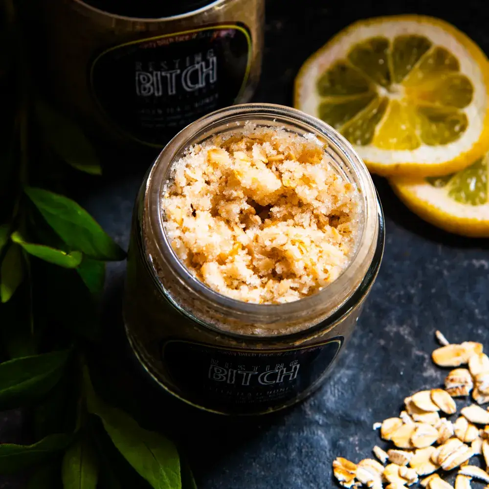 Badgerface Beauty Supply - Wholesale Facial Exfoliant/Scrub - Gezichtsscrub met groene thee en havermout. Scrub met havermout en honing.2