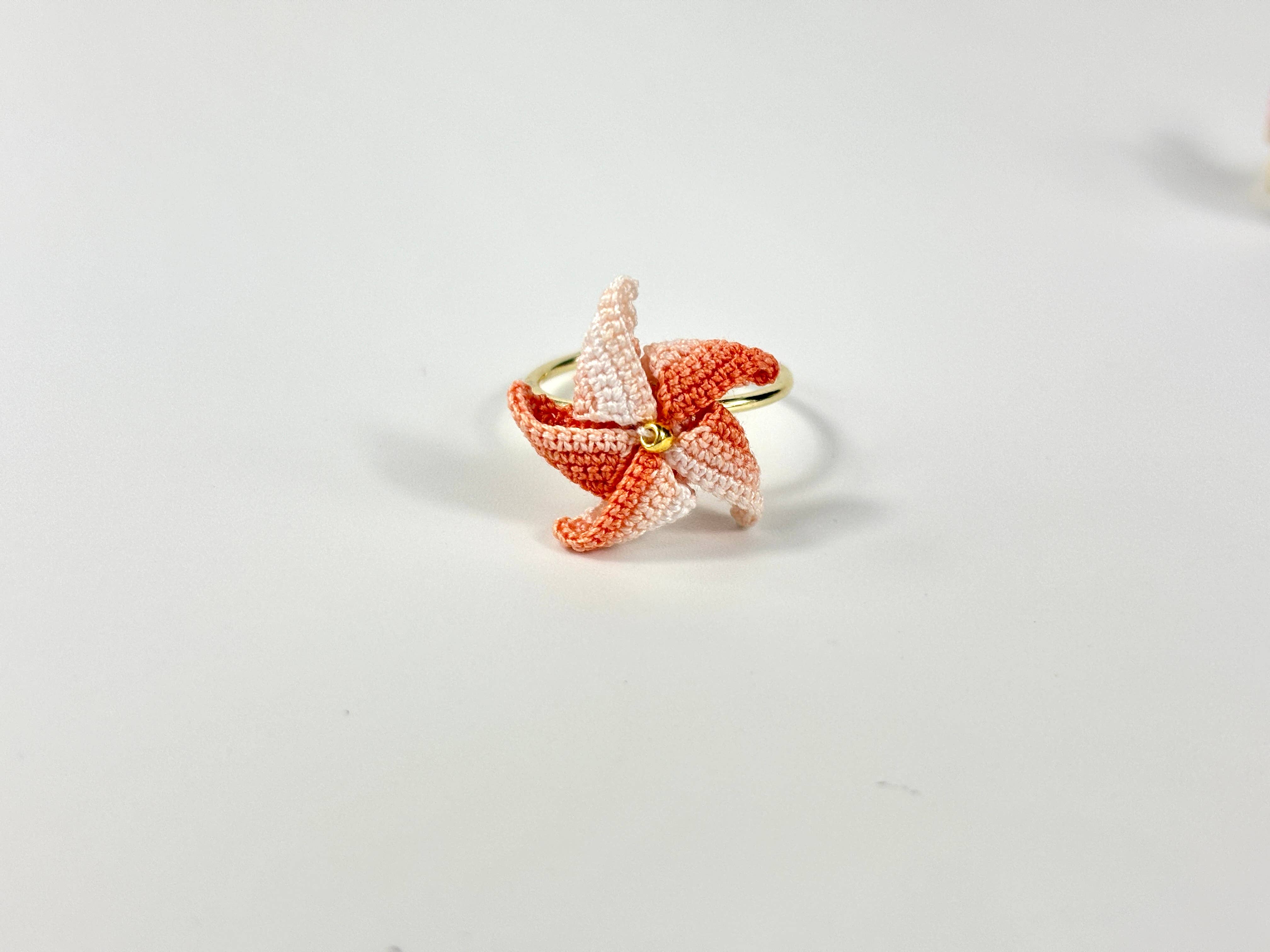 Crochet Whispers - Wholesale Band/Stacked Ring - Spinning Micro-Crochet Windmill Ring4