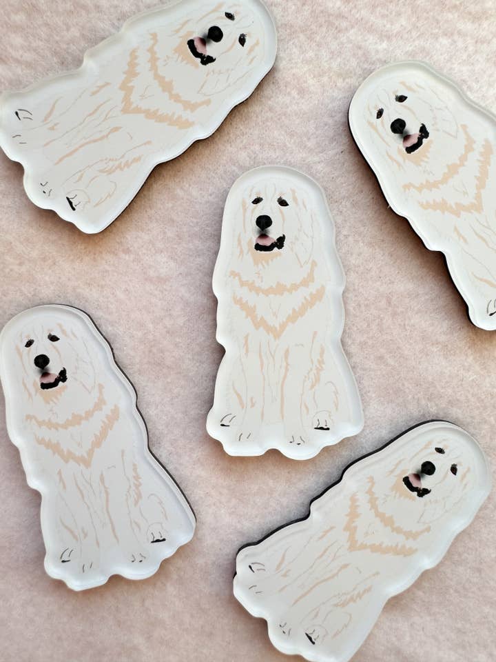 Great Pyrenees Magnet for wholesale by Our Cheery Corner