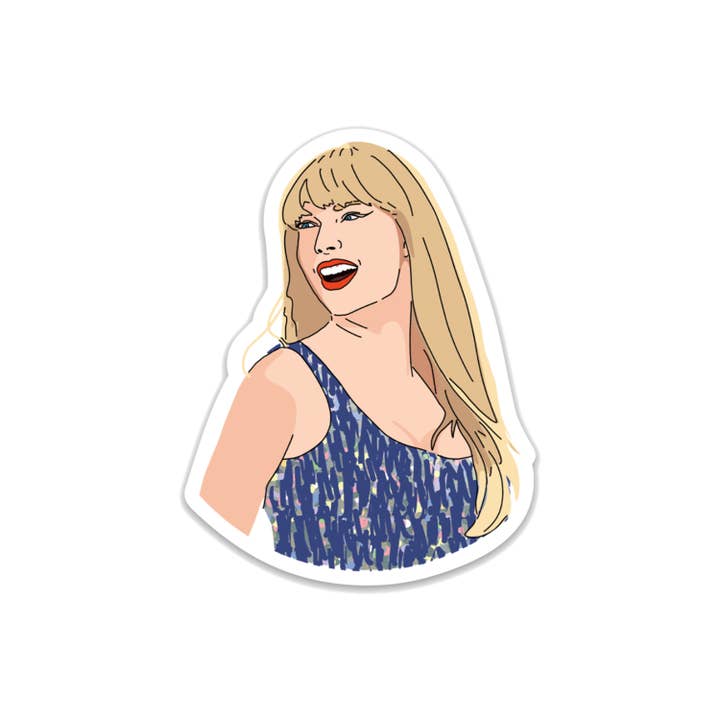 Drawn Goods - Venta al por mayor Pegatina - Adhesivo brillante para atuendo azul de Taylor Swift