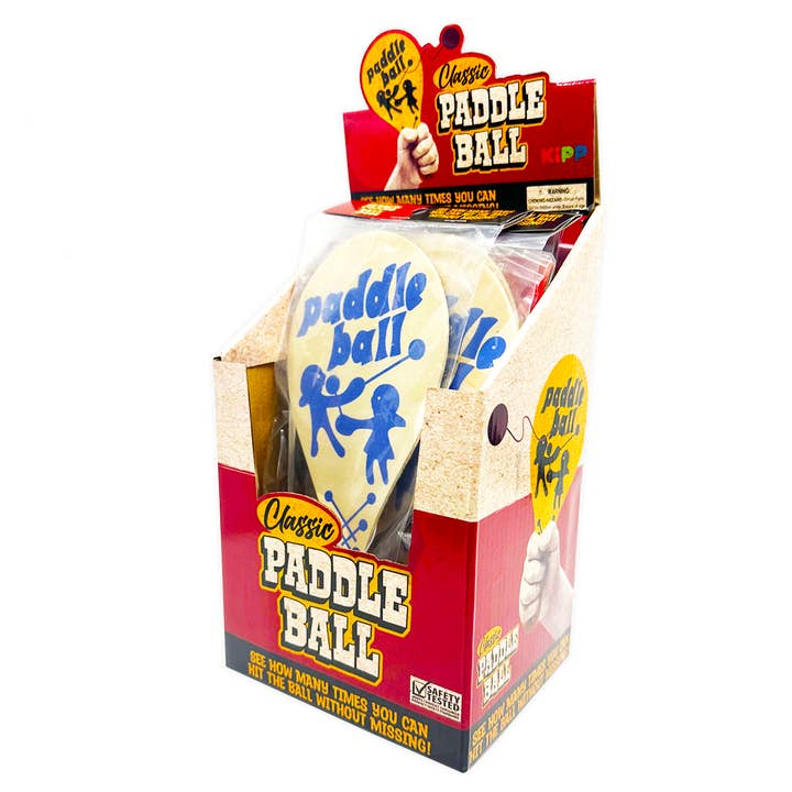 Novelty Brands - Wholesale Classic Toy - Kids - Classic Paddle Ball Toy Bagged - 12/Display2