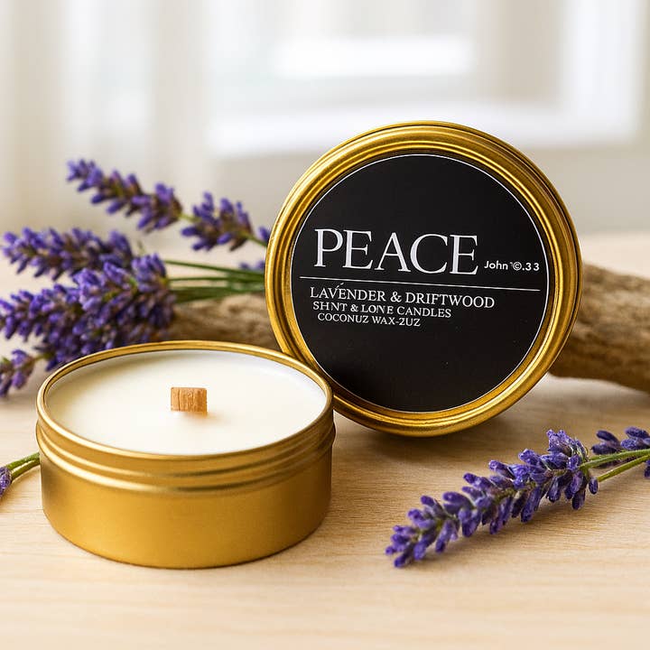 Lavender Travel Tin for wholesale by Shine & Love Candles