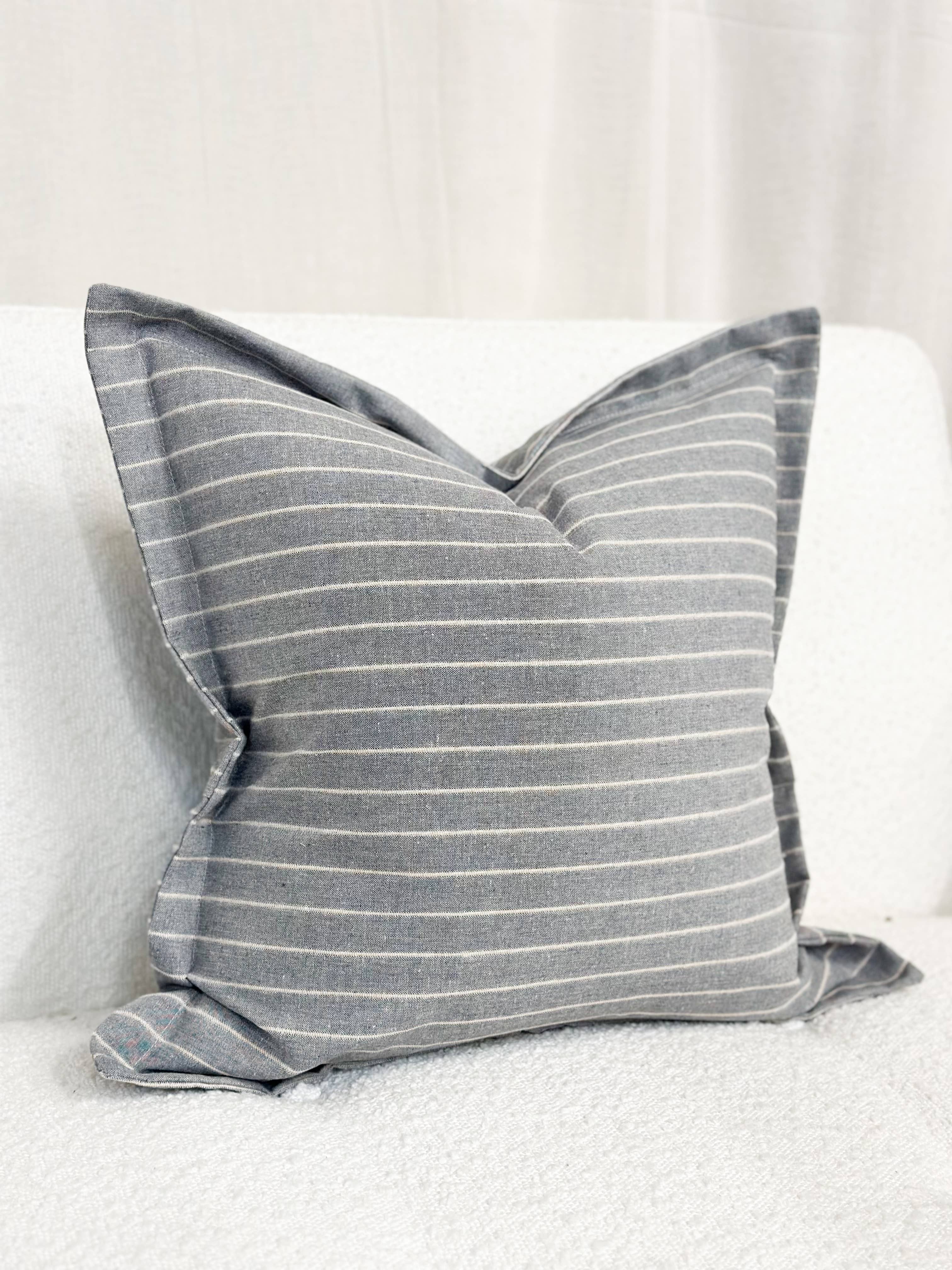 Ellenvale Trade - Wholesale Throw Pillow Cover - Lexie Linen Blend Cushion Cover 45x45 - Light Grey2