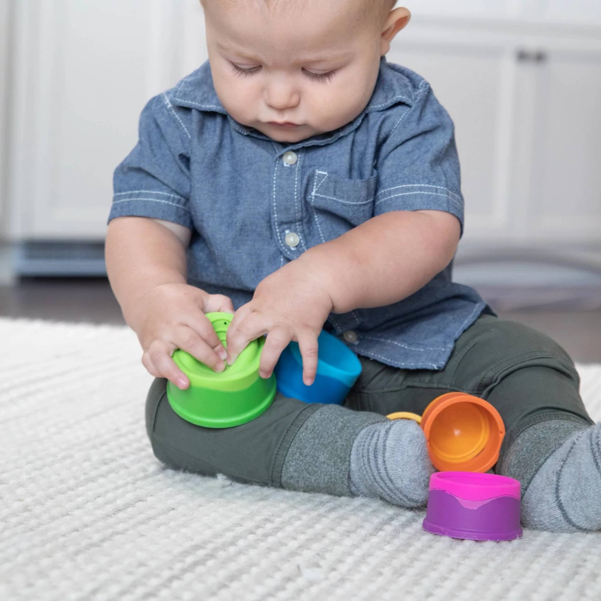 Fat Brain Toy Co. - Wholesale Stacking Rings Game - Baby - Dimpl Stack3