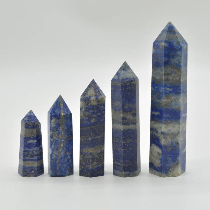 Lapis Lazuli Crystal Point, Tower, Wand for wholesale by Calder Crystals