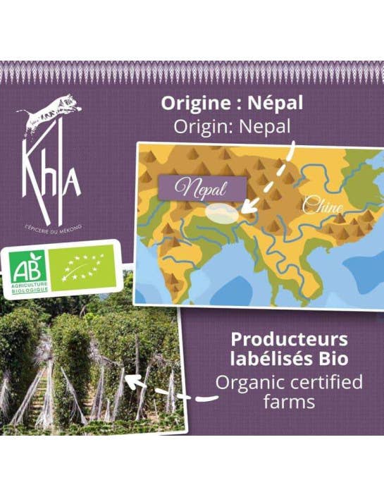 Khla - L'épicerie du Mékong - Vente Poivre/grains de poivre - Poivre de Timut - Biologique - Premium - en grains - 100g3
