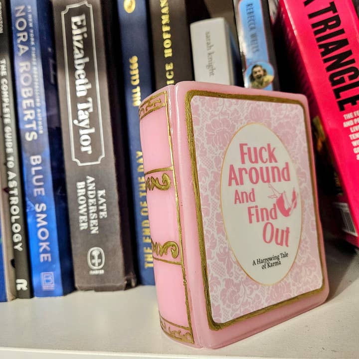 ShesSoCrafty Goods - Wholesale Decorative Box - Resin 'Fuck Around and Find Out' Handcrafted Book Box1