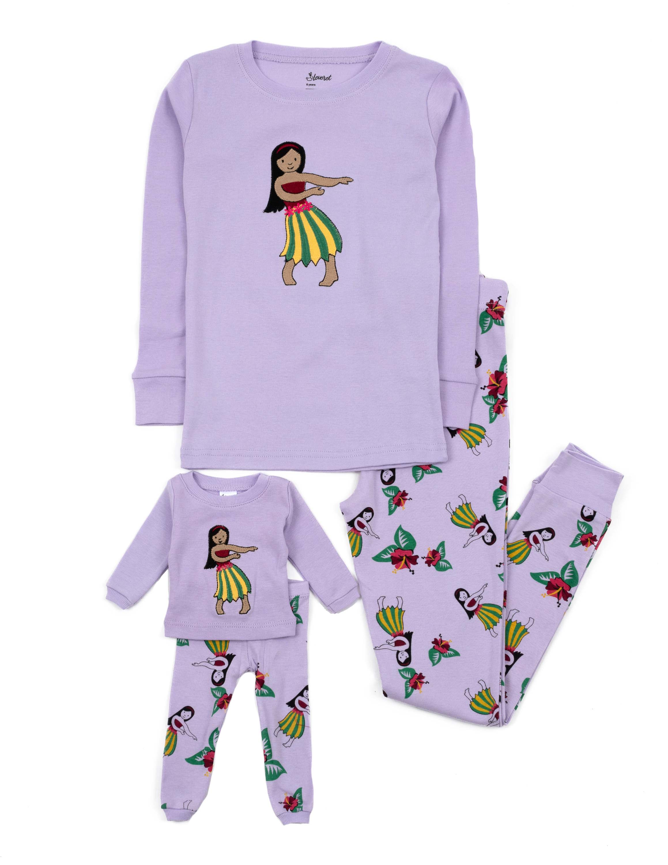 Leveret Pajamas - Wholesale Sleepwear Set - Kids - Kids Girl & Doll Cotton Pajamas26