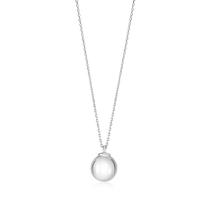 MASSETE Sterling Silver 925 12mm Ball Pendant Necklace for wholesale by Massete