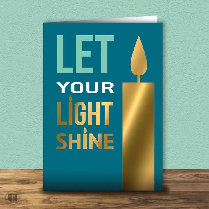 Lass Dein Licht leuchten Diwali Lichterfest Karte für den Großhandel von Quitting Hollywood