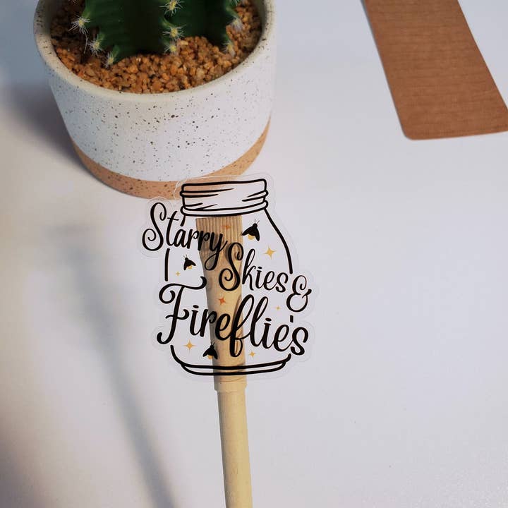 Fig Tree Works - Wholesale Sticker - Fireflies Clear Vinyl Sticker1