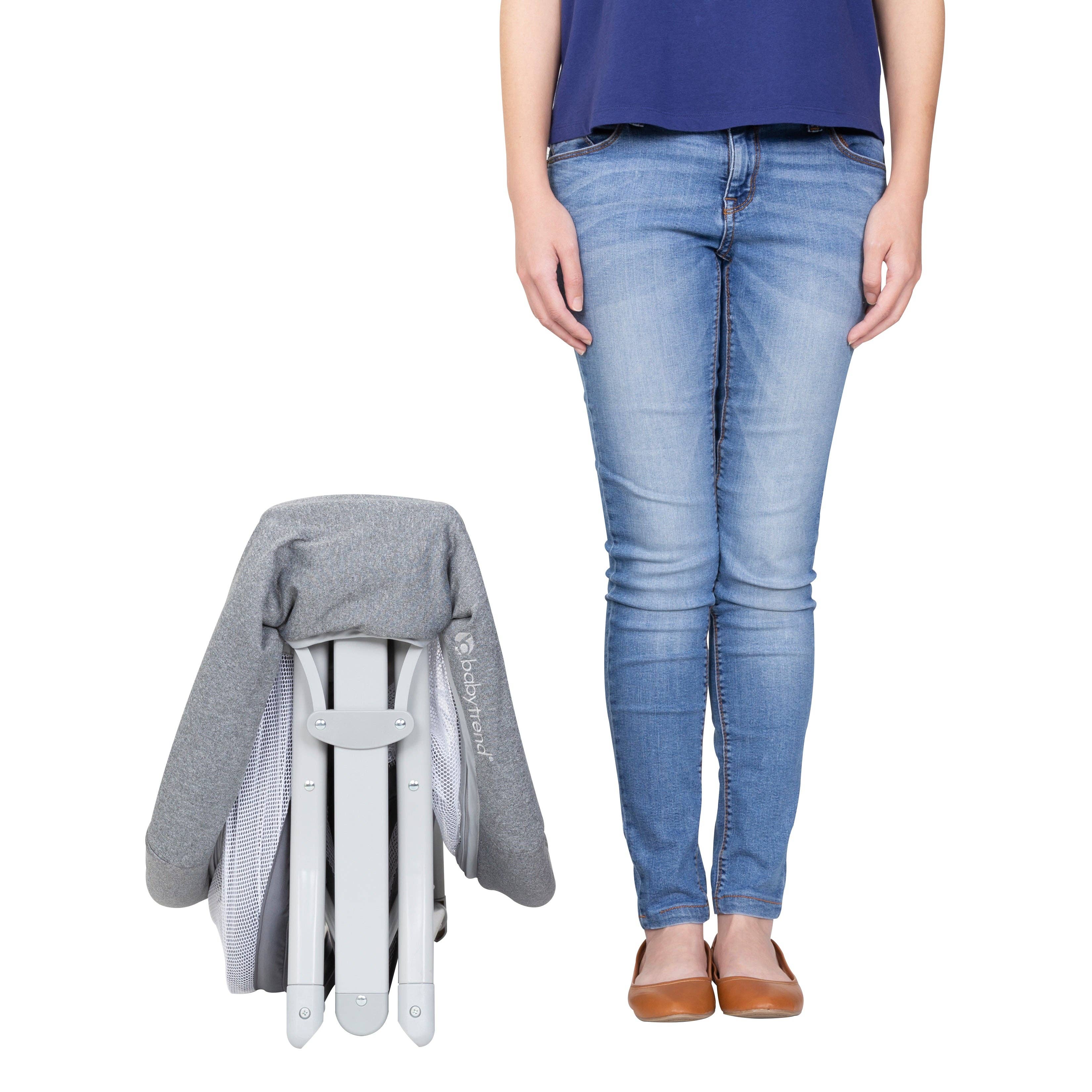 Baby Trend - Wholesale Bassinet - Baby - Quick-Fold 2-in-1 Rocking Bassinet- Shadow Stone Gray7