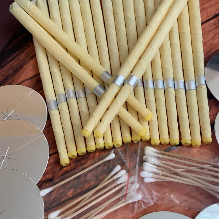 Stilnati - Wholesale Tapered Candle/Candlestick - 40 Pcs Ear Wax Removal Beeswax Candles Ear Candles Handmade
