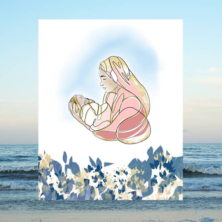 Marie et l'Enfant Jésus pour la vente par Of Light & Sea