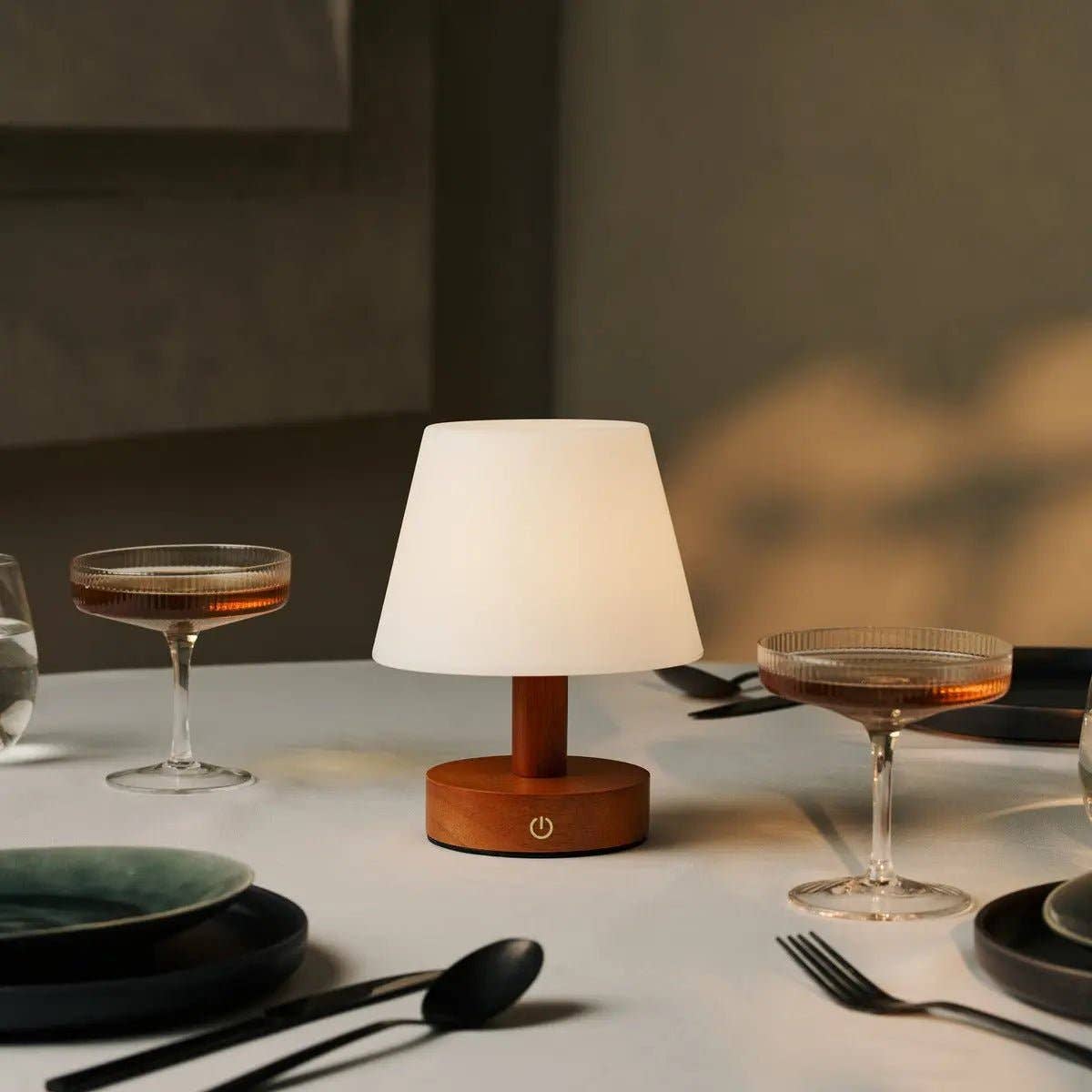 Tavellio - Wholesale Accent/Desk Lamp - Teddy Chestnut Brown Wooden Rechargeable Table Lamp | Dimmable, Cordless & 3 Light Modes3