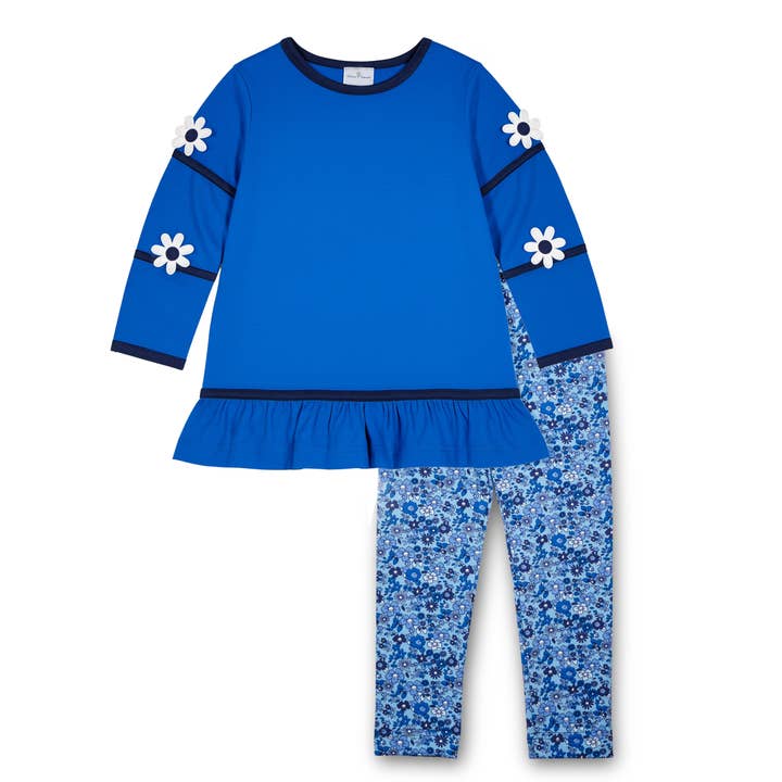 Knit Tunic With Flowers And Floral Leggings for wholesale by Florence Eiseman