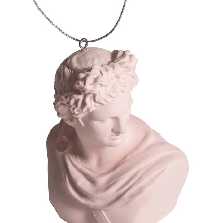 McGowan & Rutherford Ltd - Wholesale Decorative Figurine - Pink Apollo Bust Hanging Decoration0