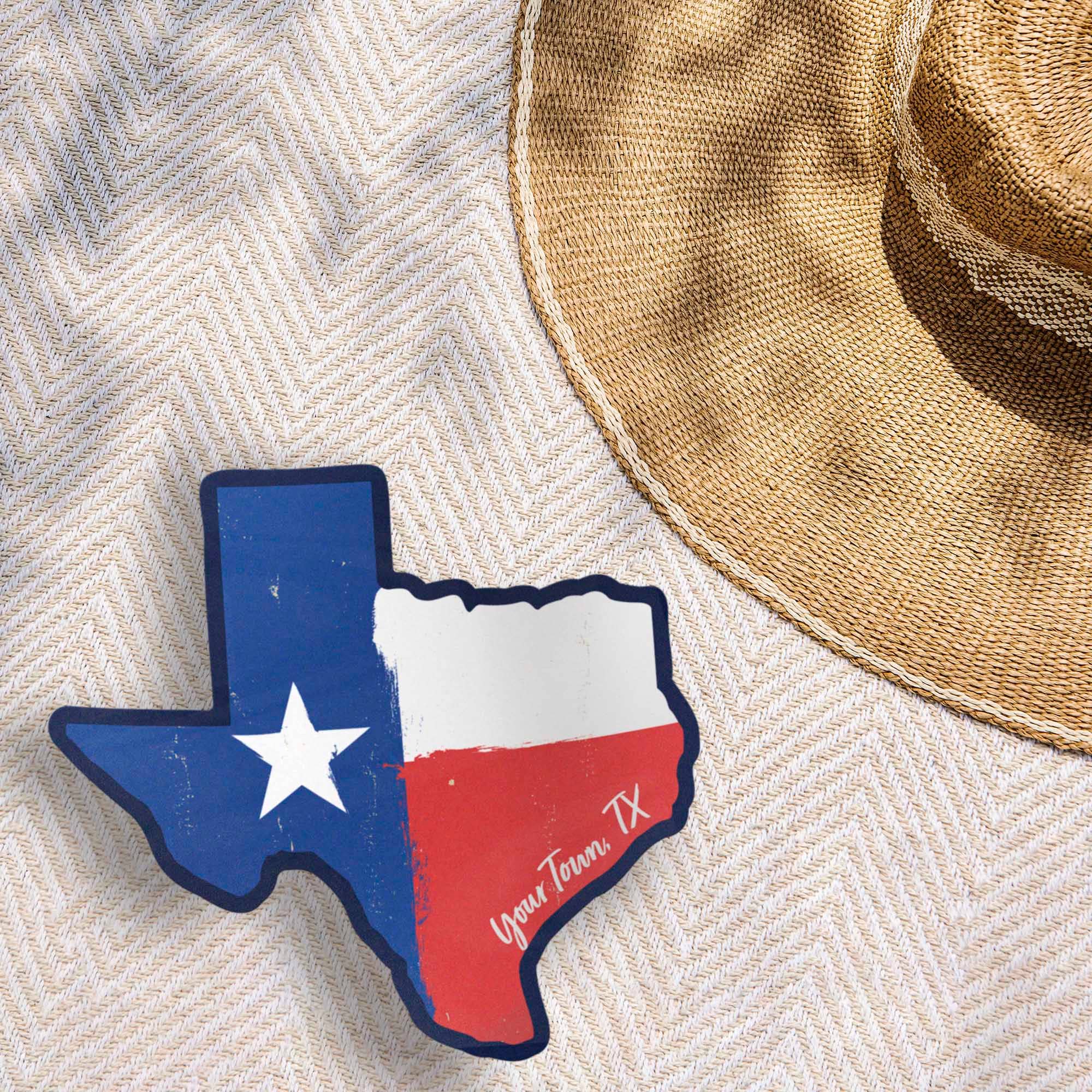 Sentinel Supply - Wholesale Sticker - Custom Texas Flag Bumper Stickers - TX Name Drop Decals5