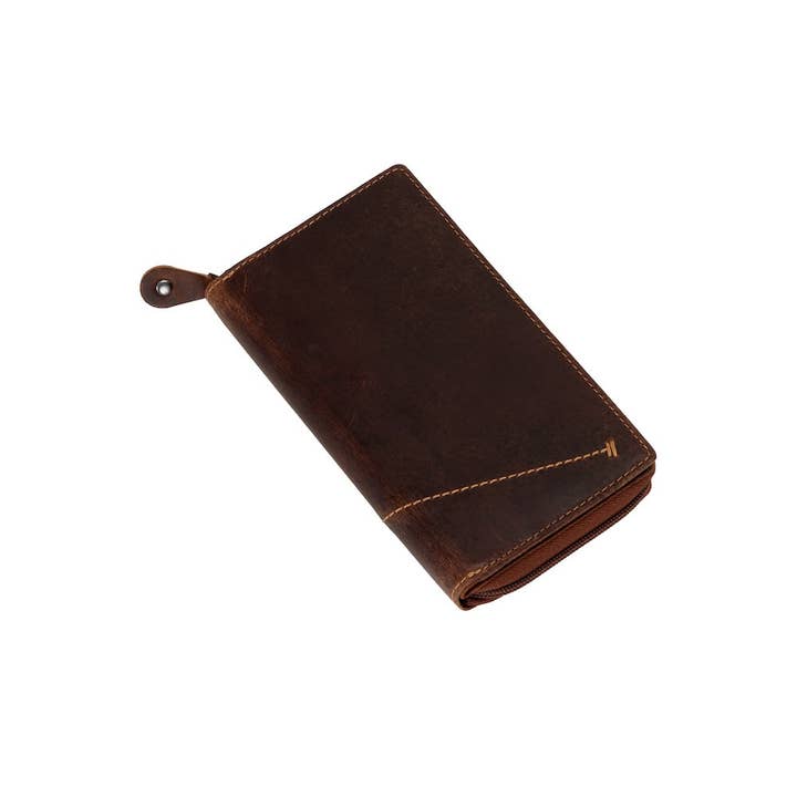 Greenwood Leather AU - Wholesale Wallet – Women's - Wildera Leather “Aurora” Ladies’ Long Leather Wallet – Zip-Around RFID Wallet in Sandel3