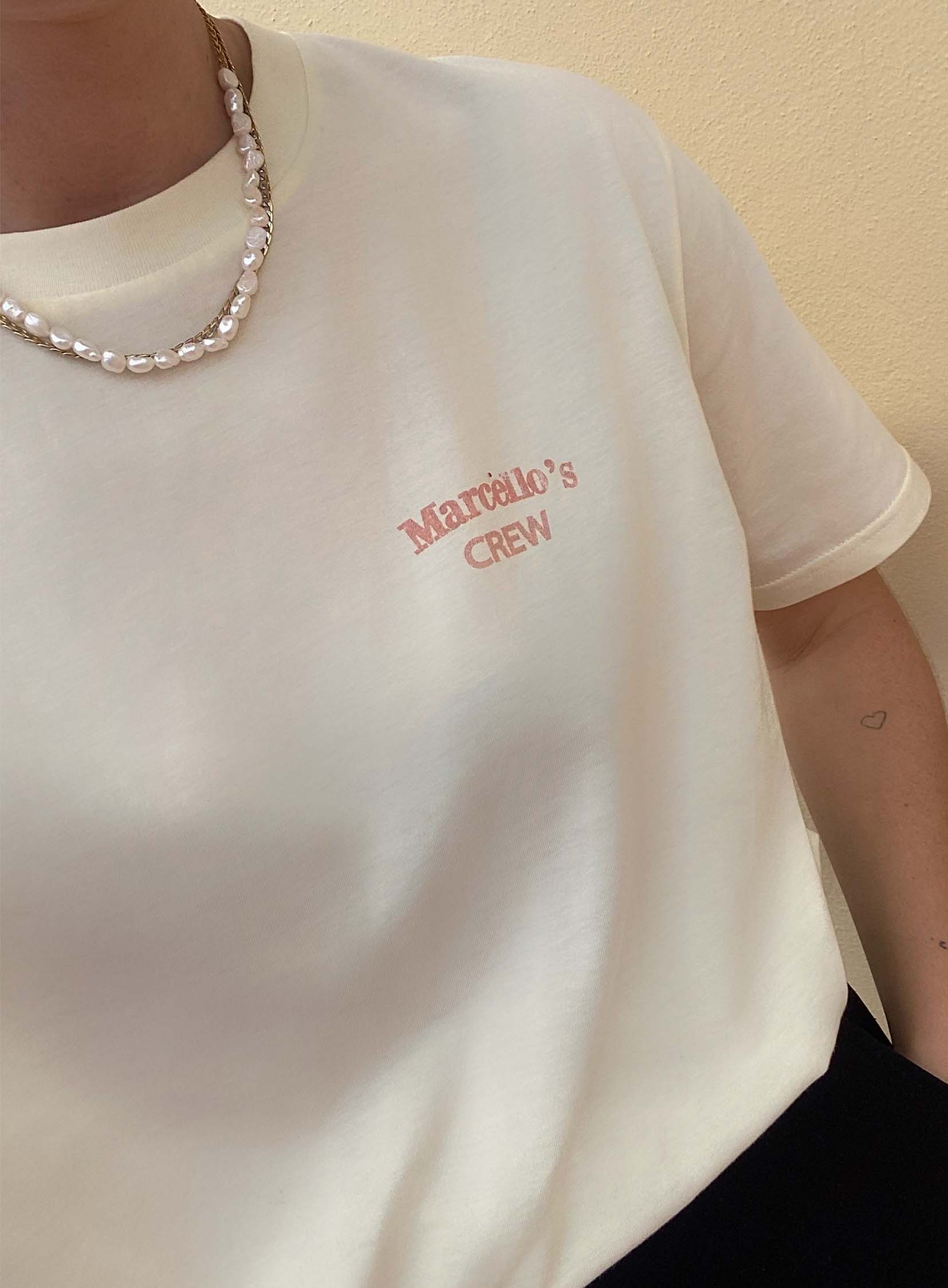 ESTHRZ THE LABEL - Wholesale Screen Printed T-Shirt - Unisex - Marcello's crew tee5