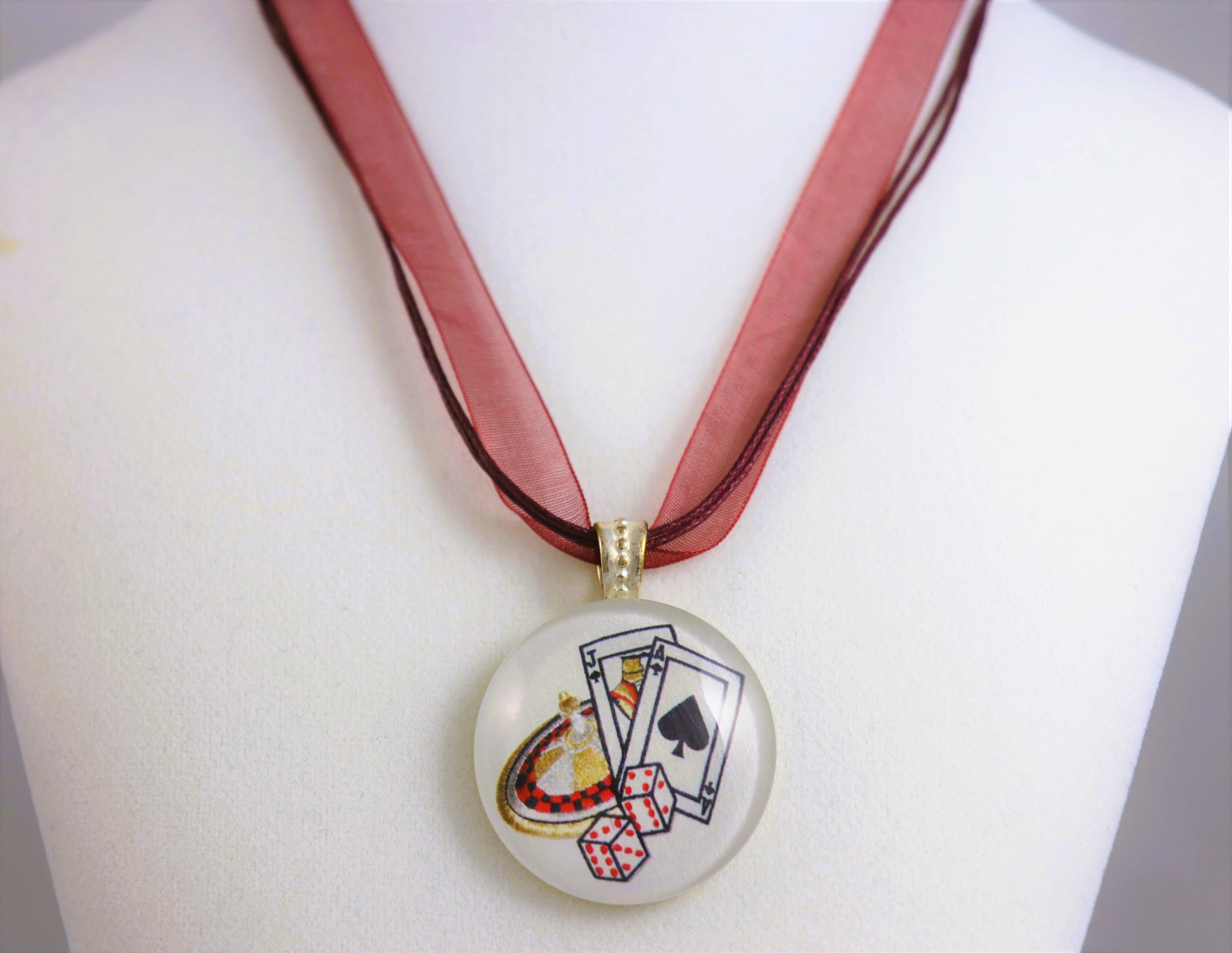 Kathy's Impressions - Wholesale Pendant/Charm Necklace - Blackjack Casino Roulette Wheel Pendant Necklace Las Vegas 0