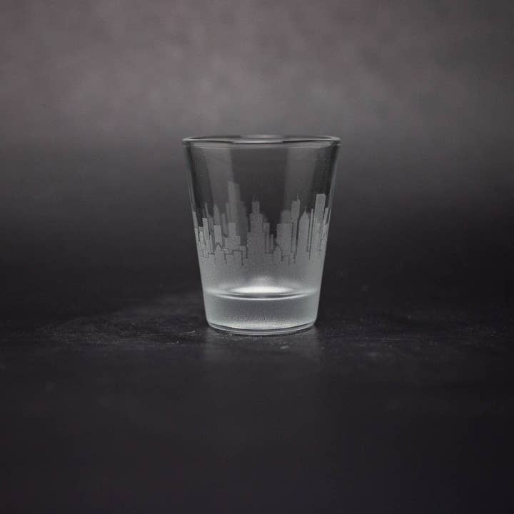 Urban & Etched - Wholesale Shot glass - Chicago, Illinois Skyline Shot Glasses - Etched 2 oz. Glass0
