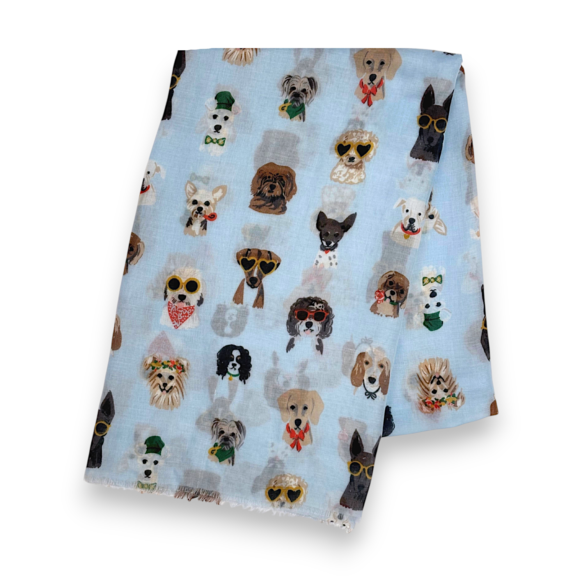 Lili Scarves (US Duty Free) - Vendita all'ingrosso Sciarpa - Donna - Sciarpa con stampa di cani estivi che indossano accessori5