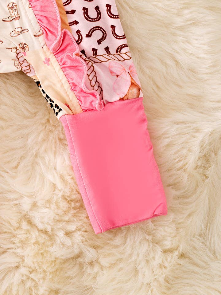 Kids Charm Online - Wholesale Clothing Set - Baby - 🎍Bamboo western baby onesie with matching headband. RPG52354 SOL3