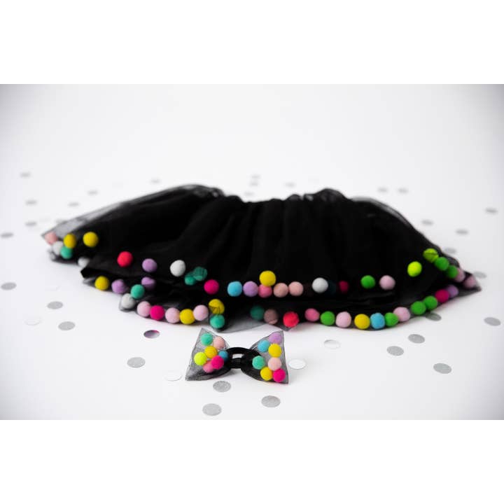 Tutu Joli LLC - Wholesale Tutu - Kids - Black Tutu Skirt and Bow Hair Tie | 2Pcs Tutu Set9