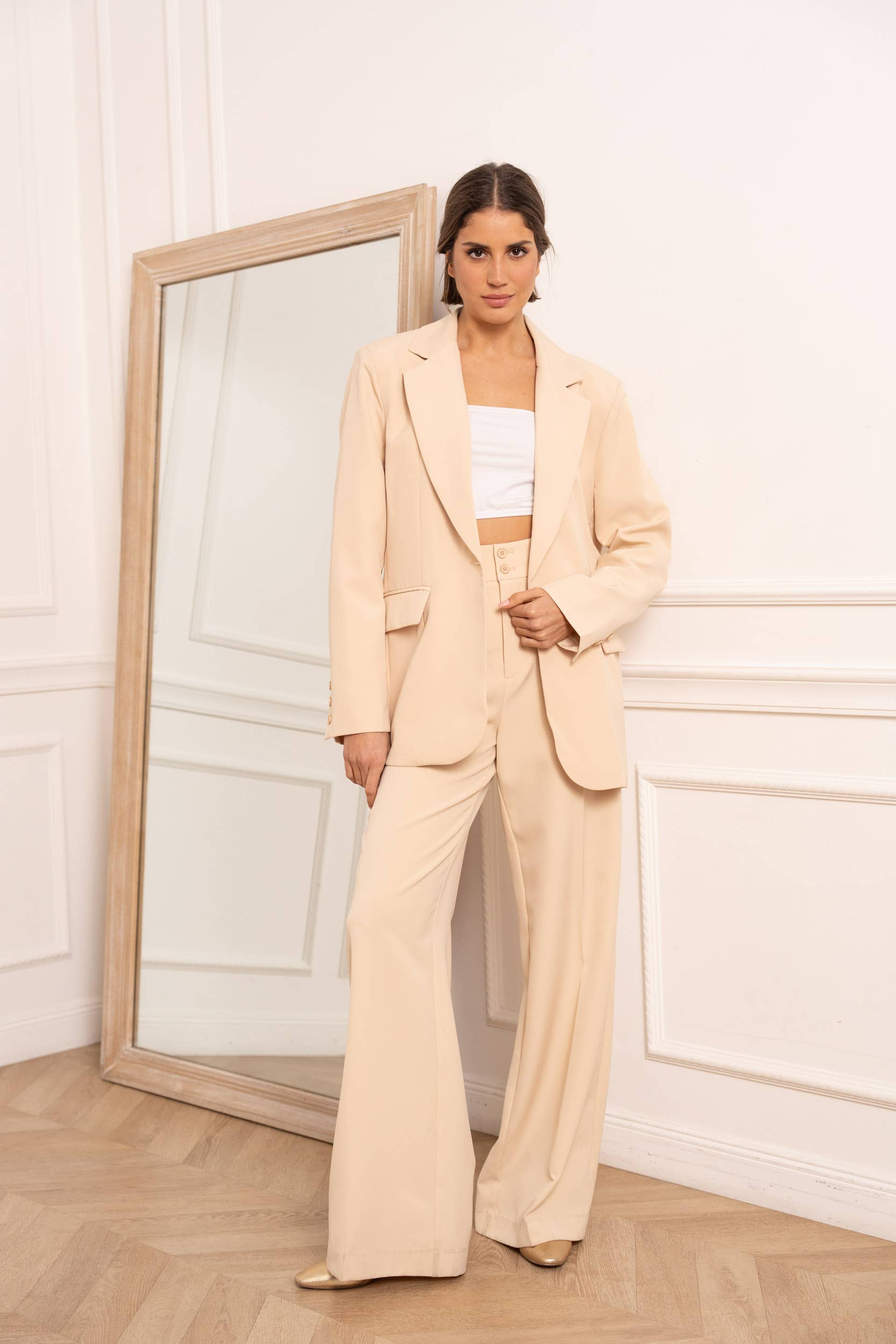 Attentif Paris - Wholesale Suit Jacket - Women's - [Timeless] Solid oversized jacket timeless2