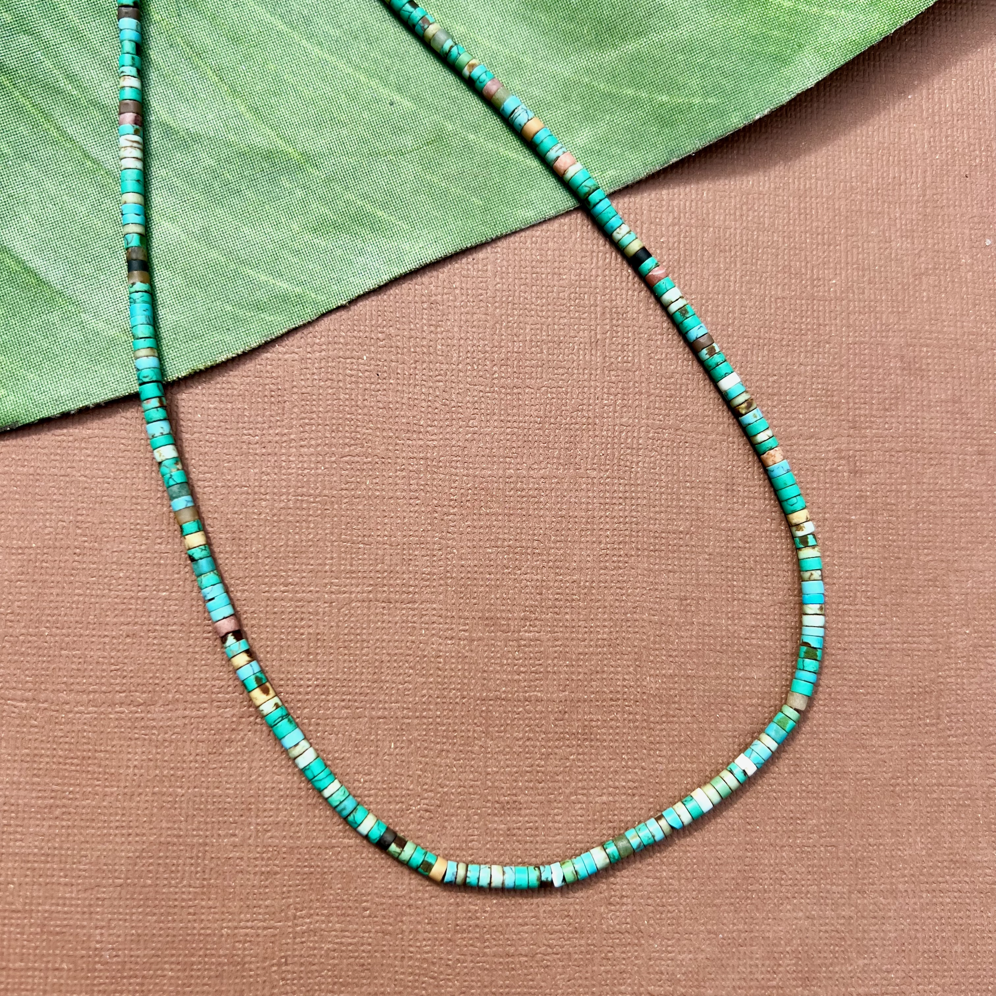 Bead Goes On - Wholesale Beads - Turquoise Natural Matrix Heishi Beads1