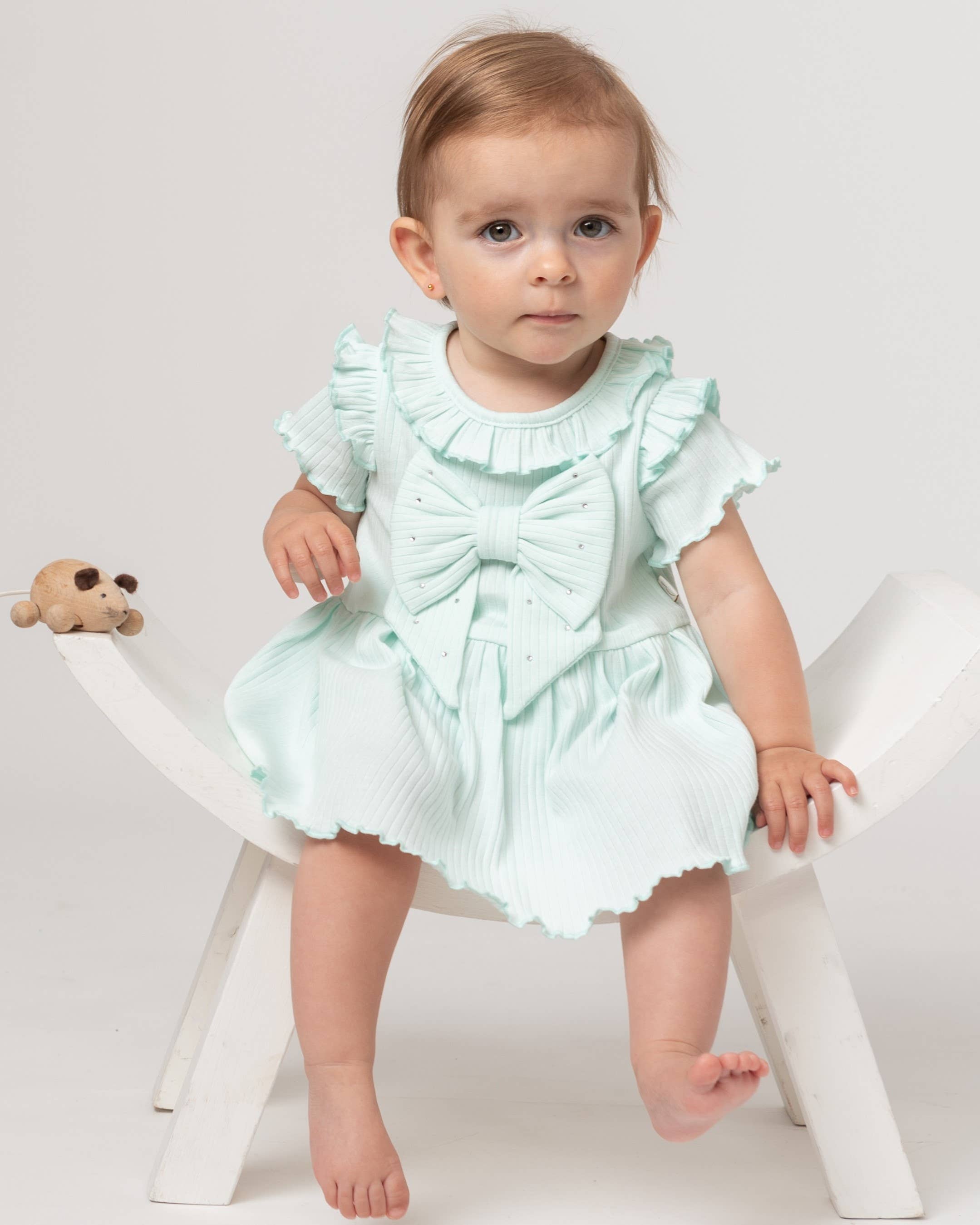 Caramelo Kids - Wholesale Clothing Set - Baby - Ribbed Frill Jampant Set with Turban2