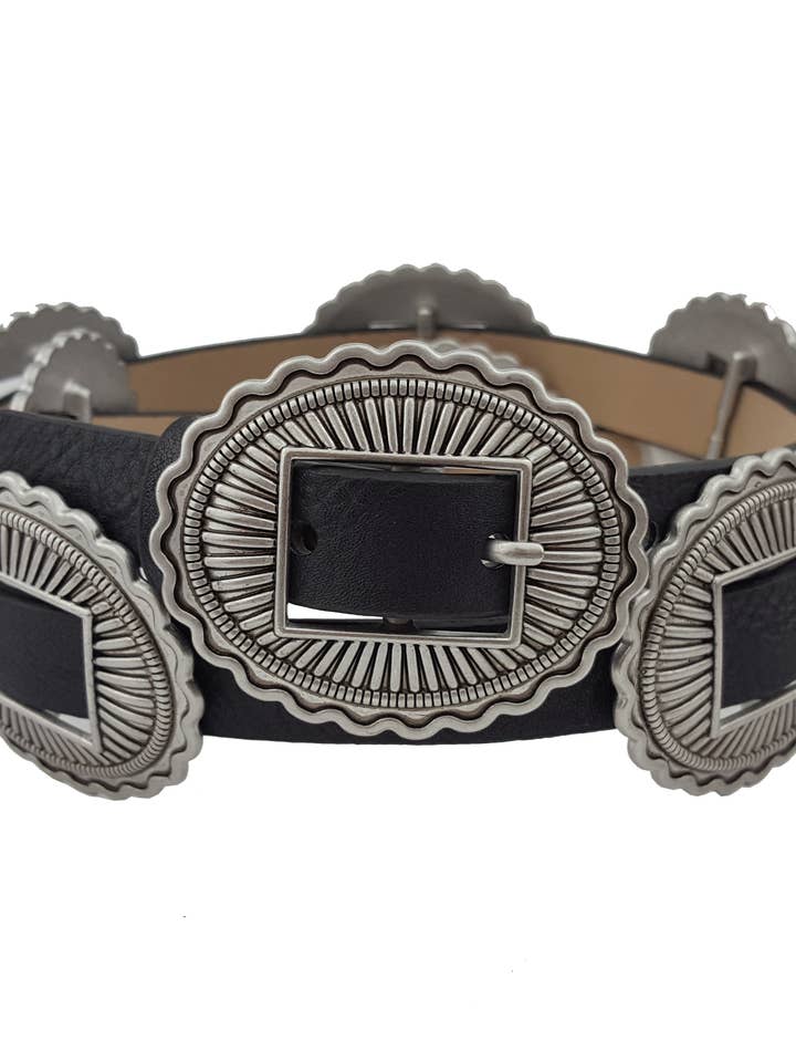 Western Style w. Full Conchos on the Belt for wholesale by Axesoria West