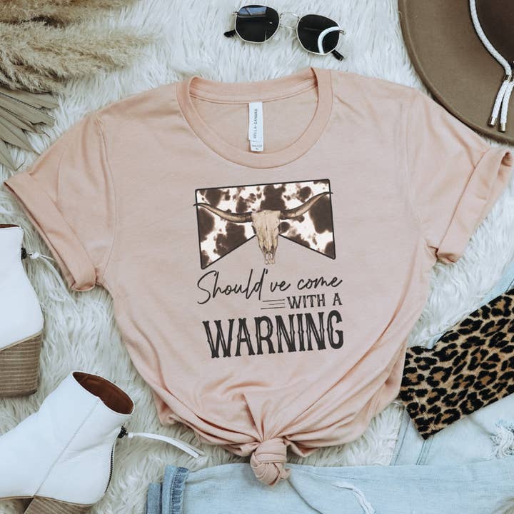 Should've Come with a Warning T-Shirt for wholesale by Trendznmore - Modern Graphic Apparel